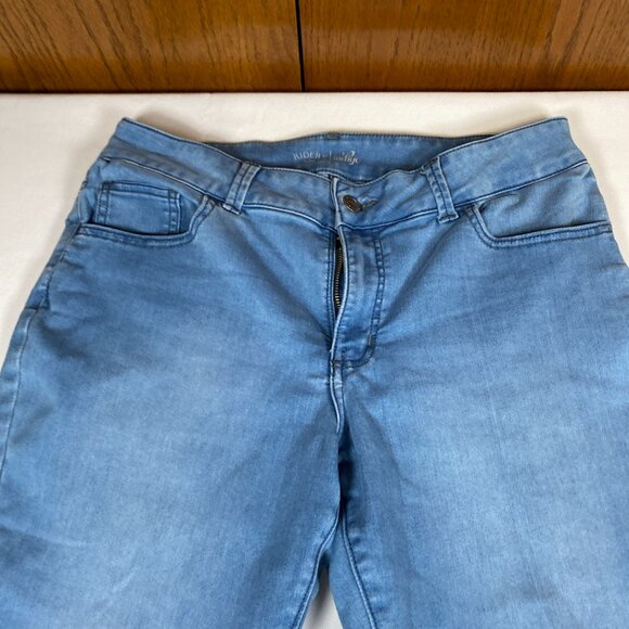 Lee Riders Indigo Capri Mid Rise Boot Cut Women's Jeans 14 Blue Cotton Blend - Picture 4 of 7